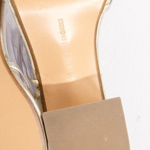 ANCIENT GREEK SANDALS Chora Gold Leather Toe Loop Ankle Wrap Handmade Sz 38/7.5 - Picture 11 of 11